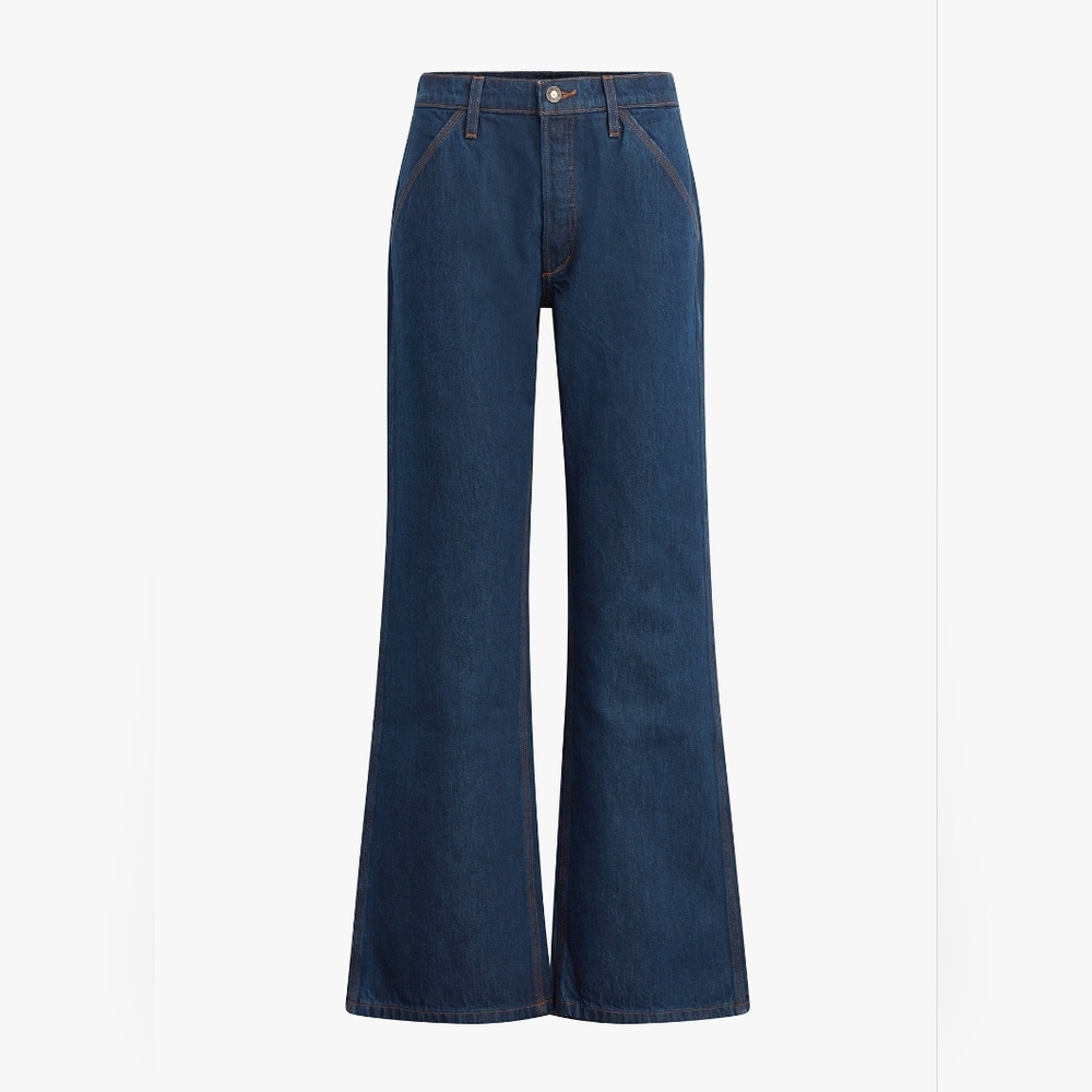 Favorite Daughter The Olympia Dark Blue Flare Jeans NWT Size 23 / 24